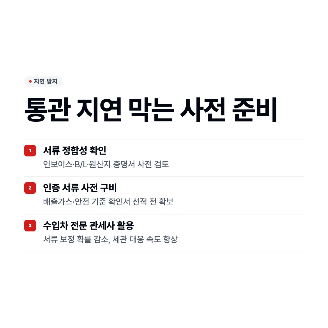 수입차 통관 기간과 지연을 줄이는 방법
