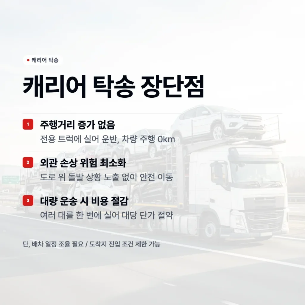 캐리어 탁송 장단점 카드뉴스